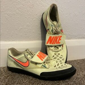 Nike Cream and Orange Athletic Training Shoes with Strap